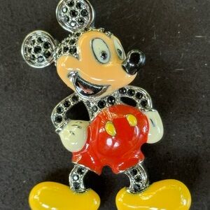 Swarovski Mickey Mouse Pin Brooch